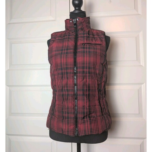 Lauren Ralph Lauren Size S Puffer Vest Buffalo Plaid Full Zipper Pockets *Read - Picture 2 of 12